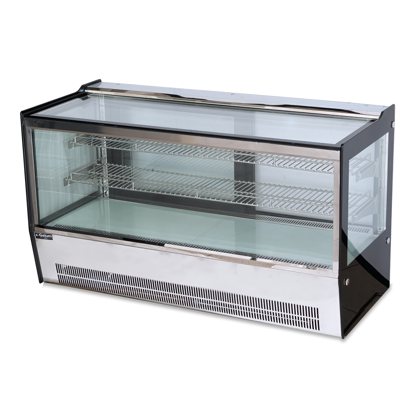 VITRINA DE MOSTRADOR RECTA FULL GLASS GELUM-DELI | GD-VFG-MR-120 |  1.2m