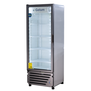 ENFRIADOR VERTICAL DE UNA PUERTA DE VIDRIO GELUM | VR-25-G |  25 ft³