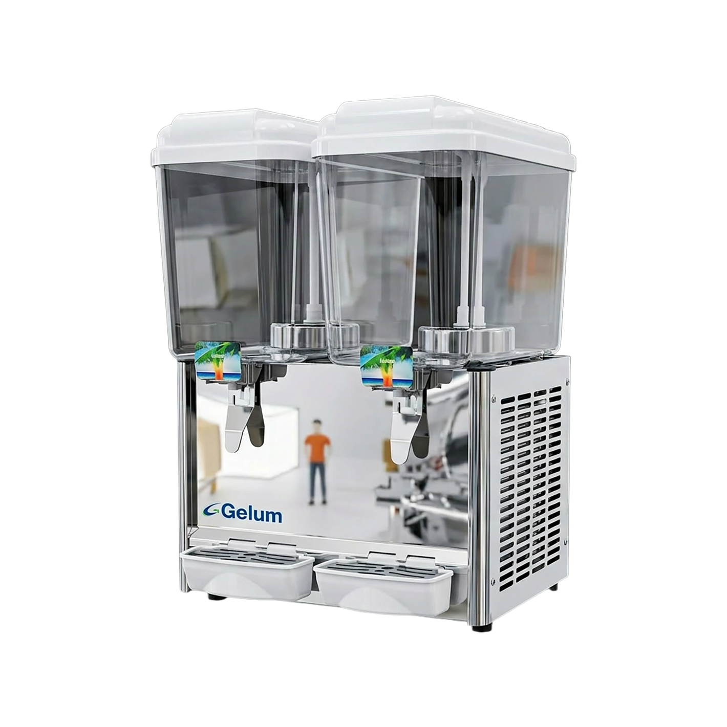 DISPENSADOR DE BEBIDAS GELUM | DBG-18-2 |  2 tazones de 18L
