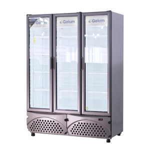 ENFRIADOR VERTICAL 3 PUERTAS DE VIDRIO GELUM | G3T-42-3-G |  42 ft³