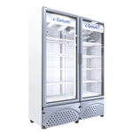 ENFRIADOR VERTICAL DE DOBLE PUERTA DE VIDRIO GELUM | GC-EV-42-E2 |  42 ft³