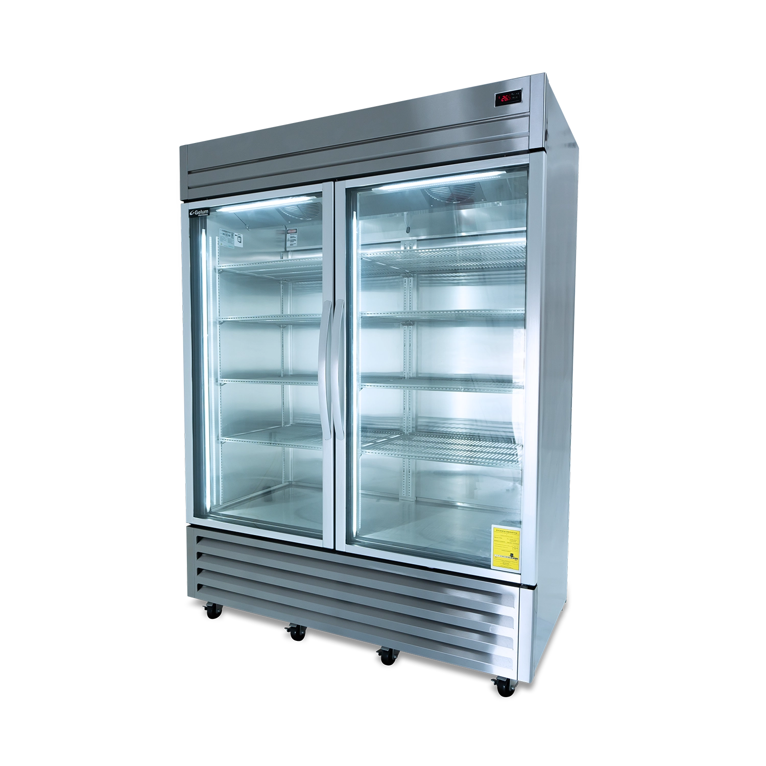 ENFRIADOR VERTICAL |  2 PUERTAS DE VIDRIO | GELUM-PROFESIONAL | GP-EV-2PV-49 |  49 ft³ (1388 L)
