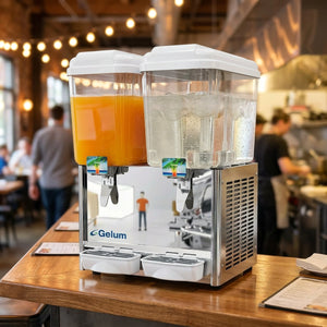 DISPENSADOR DE BEBIDAS GELUM | DBG-18-2 |  2 tazones de 18L