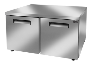 MESA CONGELADORA BAJO MOSTRADOR | 2 PUERTAS SÓLIDAS | GELUM-PROFESIONAL | GP-MT-CB-2PS-18 |  17.5 ft³ (495 L)