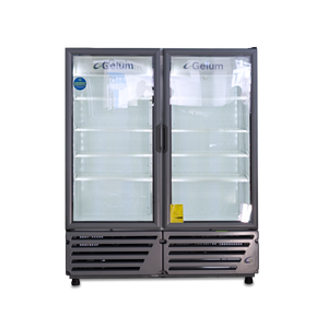 ENFRIADOR VERTICAL DE DOBLE PUERTA DE VIDRIO GELUM | VR-35-2-G |  35 ft³