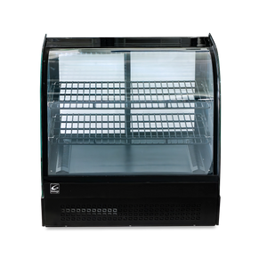 VITRINA FULL GLASS MOSTRADOR CURVA GELUM-DELI | GD-VFG-MC-69-N |  69cm