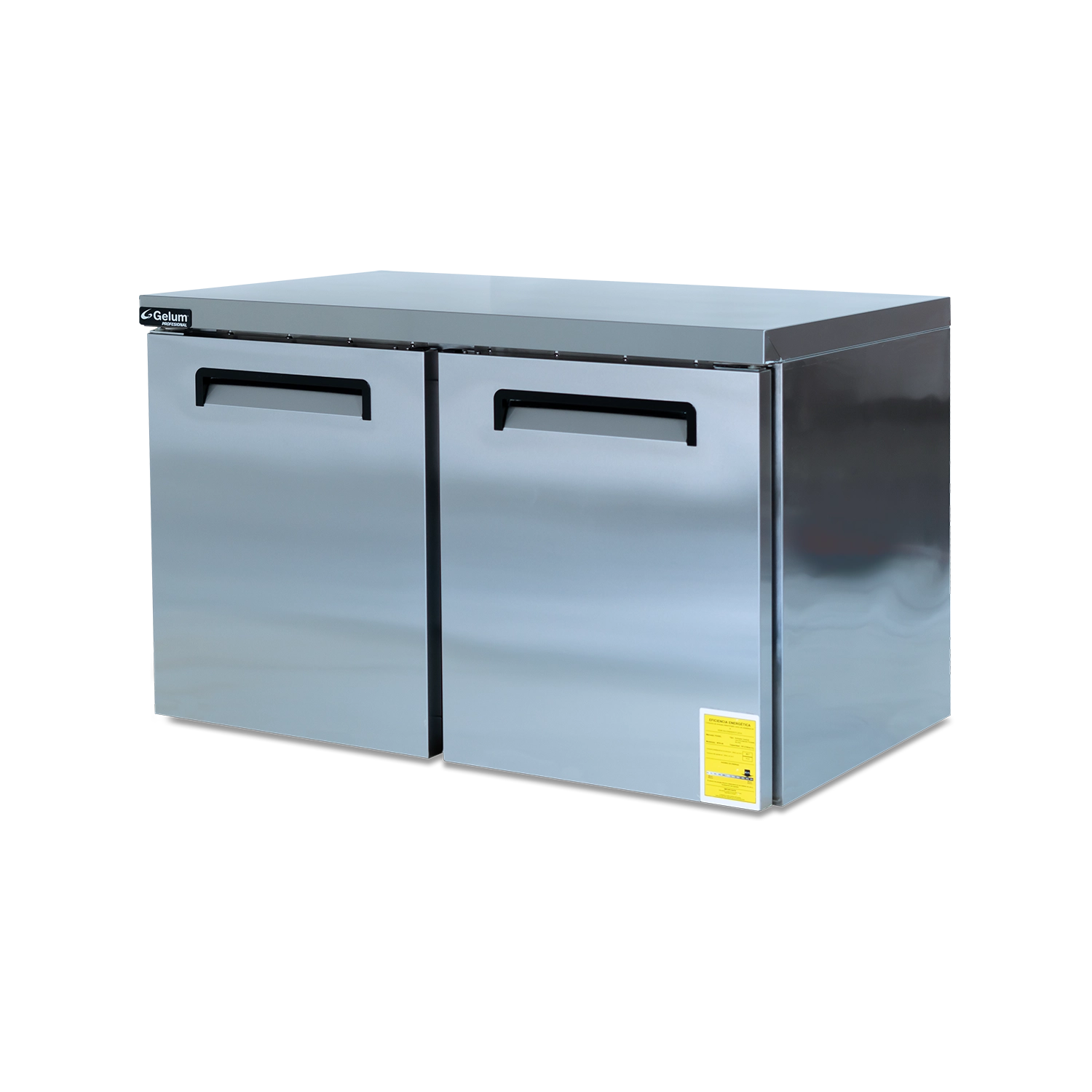 MESA CONGELADORA BAJO MOSTRADOR 2 PUERTAS SÓLIDAS GELUM-PROFESIONAL | GP-MT-CB-2PS-14 |  13.7 ft³ (388 L)