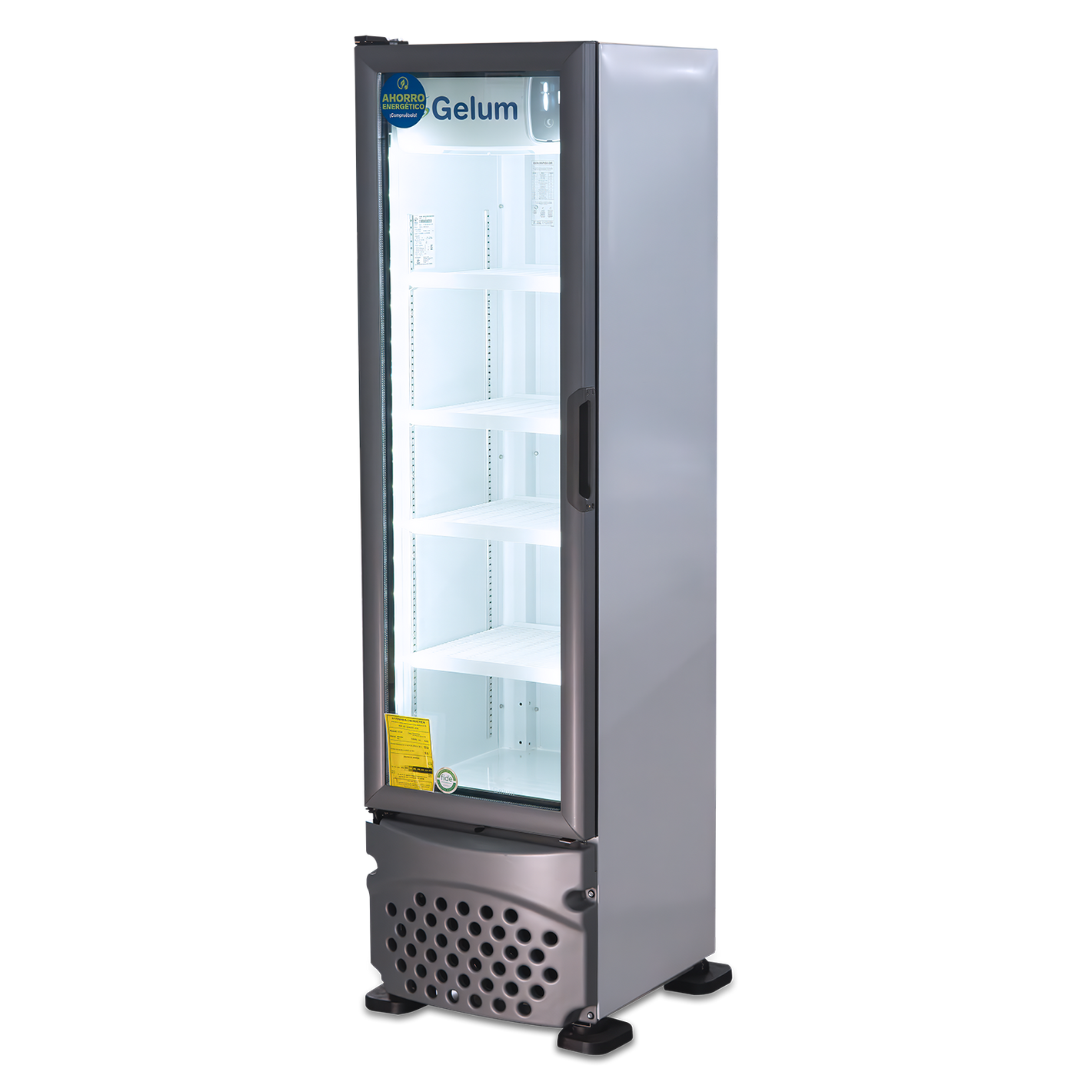 ENFRIADOR VERTICAL 1 PUERTA DE VIDRIO GELUM | VR-08-G |  8 ft³