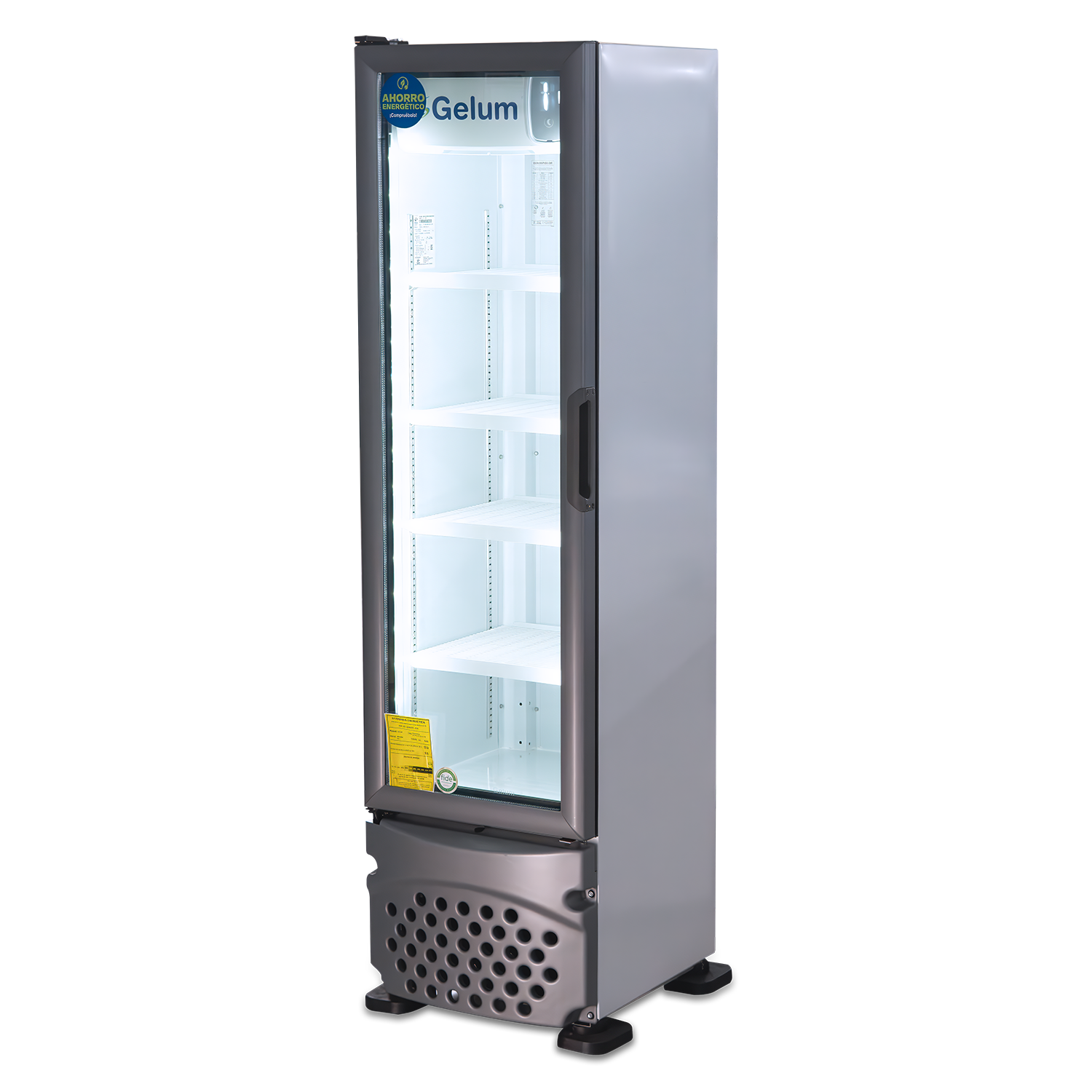 ENFRIADOR VERTICAL 1 PUERTA DE VIDRIO GELUM | VR-08-G |  8 ft³