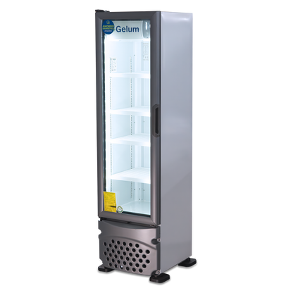 ENFRIADOR VERTICAL 1 PUERTA DE VIDRIO GELUM | VR-08-G |  8 ft³