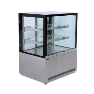 VITRINA DE PISO RECTA FULL GLASS GELUM-DELI | GD-VFG-PR-90-3 |  90cm